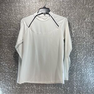 Bette & Court Performance Top White Nylon Medium Sun Protection High Neck Zip